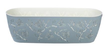 Горшок для цветов Plast Team Butterflies 7,3 л 470х150 мм овальный 475х160х149 мм серый шторм